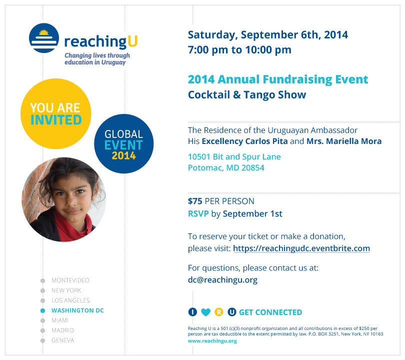 2014 Annual Fundraising Event invitation Washington DC