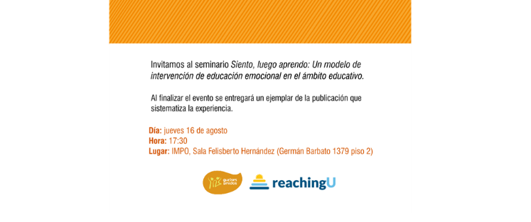 Invitación: Seminario «Siento, Luego Aprendo» – Montevideo, jueves 16 de agosto