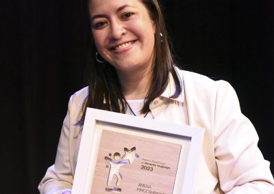 Jimena Pírez, Ganadora del Premio ReachingU al docente uruguayo 2023.