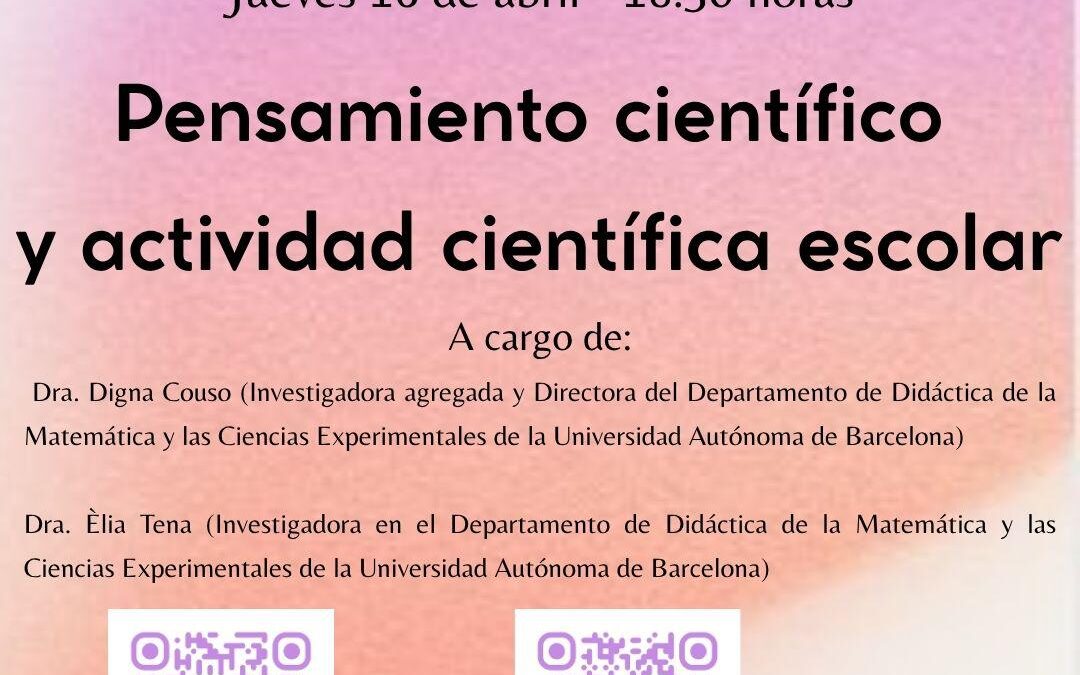 Webinar: Pensamiento científico y actividad escolar
