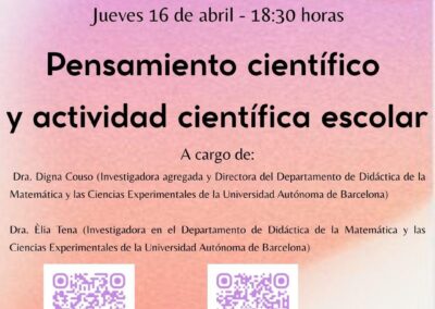 Webinar: Pensamiento científico y actividad escolar